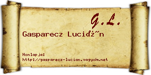 Gasparecz Lucián névjegykártya